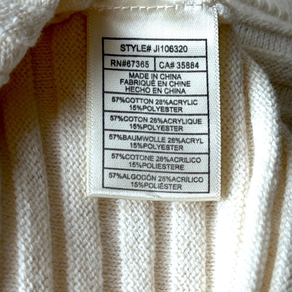 Jack by BB Dakota Women's Claudel Rib Stitch Wide Sleeve Boho Cream Sweater M - Picture 10 of 10